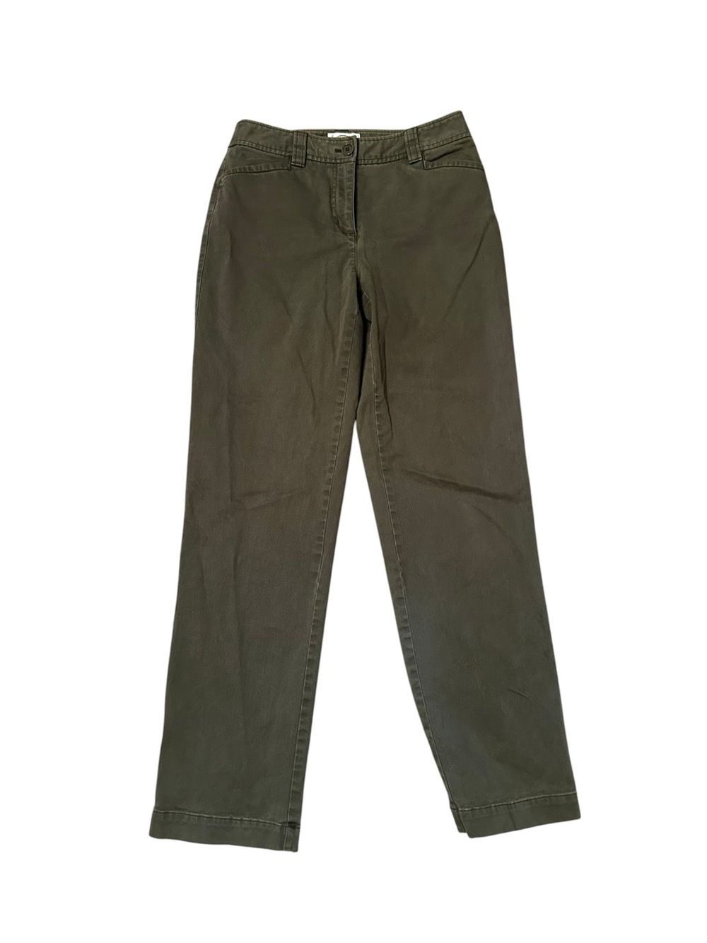 Vintage Talbots Green Cotton/Spandex Blend Stretch Pants Womens 4